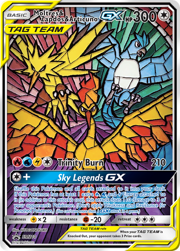 Moltres & Zapdos & Articuno GX (SM210) - SM Black Star Promos