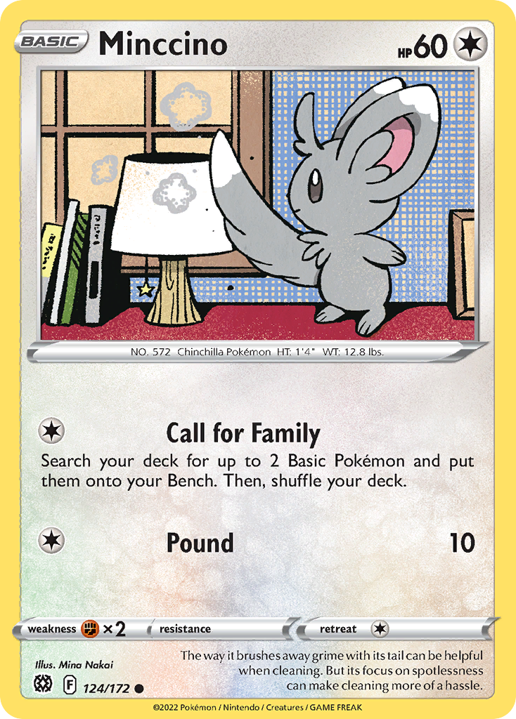 Minccino (124/172) - Brilliant Stars Pokémon Card