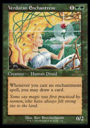 Verduran Enchantress (Magic 30th Anniversary Edition - Old Frame) Trading Card