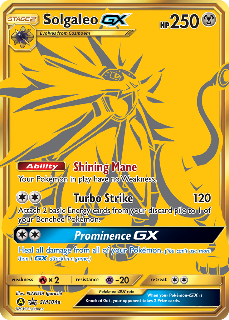 Solgaleo GX (SM104a) - SM Black Star Promos Pokémon Card