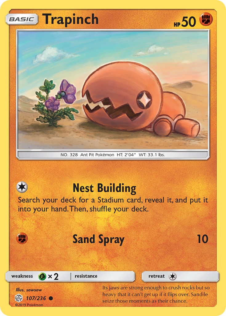 Trapinch (107/236) - Cosmic Eclipse Pokémon Card