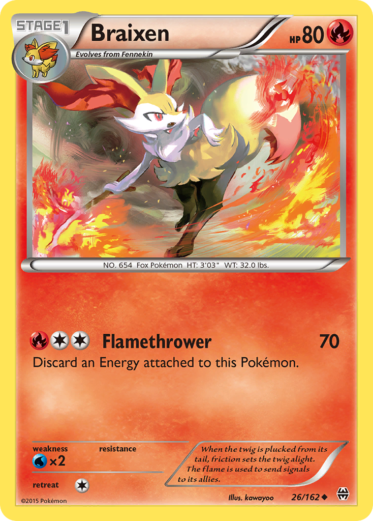 Braixen (26/162) - BREAKthrough Pokémon Card