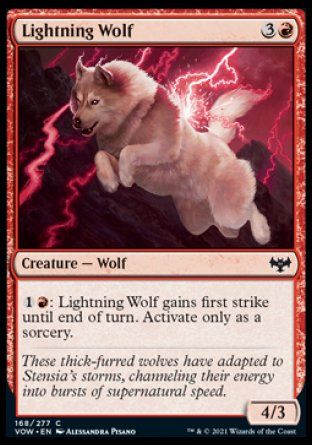 Lightning Wolf (Innistrad: Crimson Vow) Trading Card