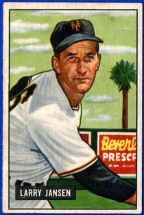 Larry Jansen 1951 Bowman #162 Sports Card