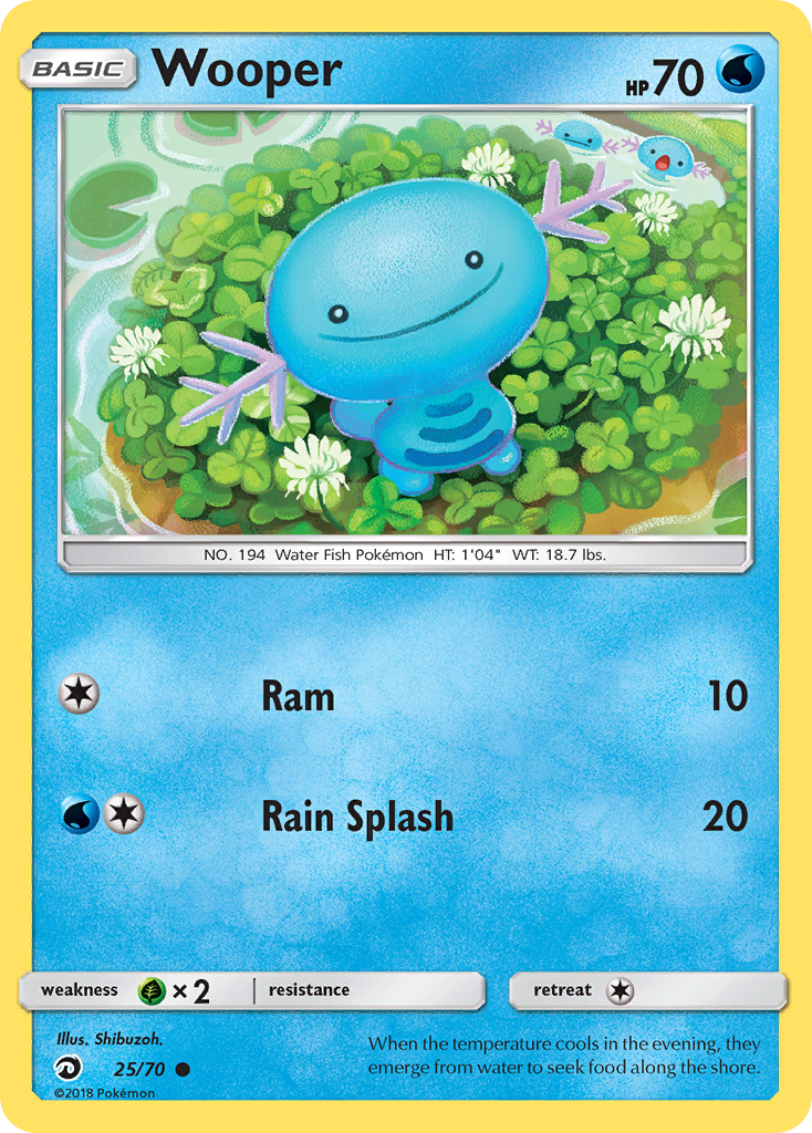 Wooper (25/70) - Dragon Majesty Pokémon Card