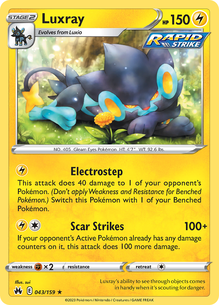 Luxray (43/159) - Crown Zenith Pokémon Card