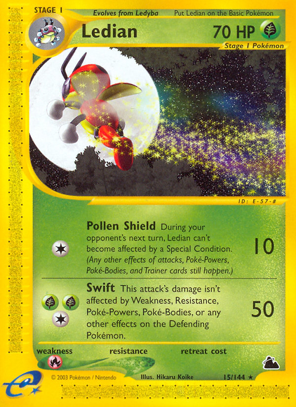 Ledian (15/144) - Skyridge Pokémon Card