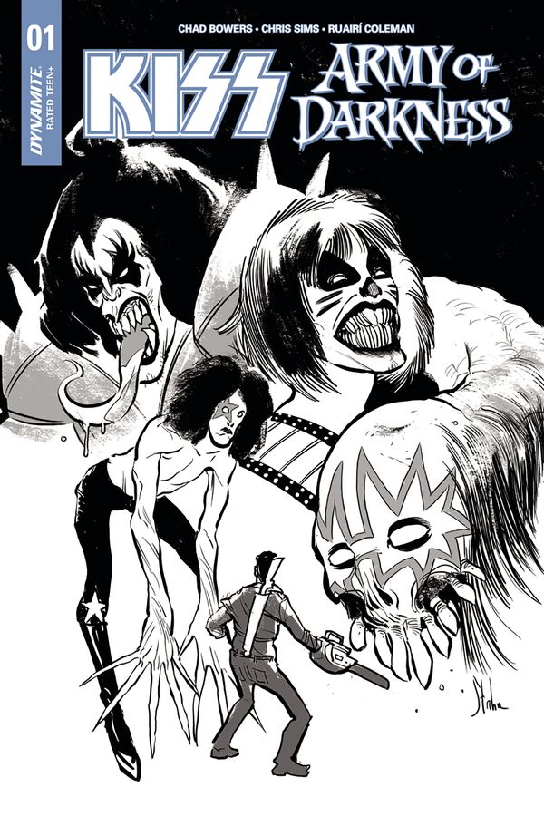Kiss Army Of Darkness #1 (Cover D 10 Copy Strahm B&w Inc)