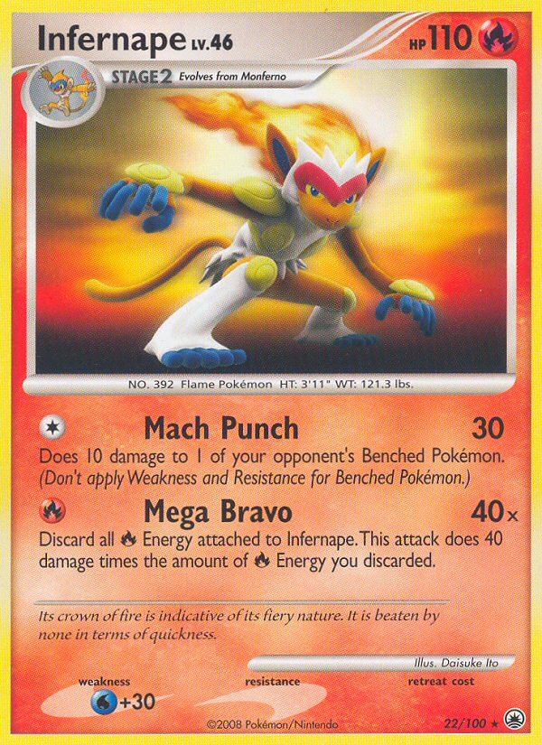 Infernape (22/100) - Majestic Dawn Pokémon Card