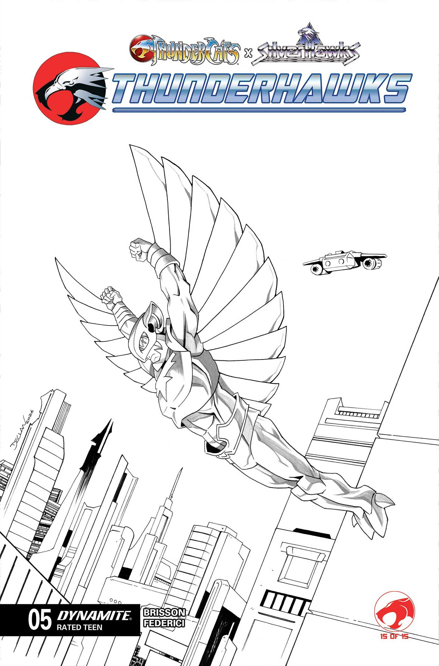 Thundercats X Silverhawks Thunderhawks #5 (Cvr K Declan Shalvey Line Art Variant) Comic