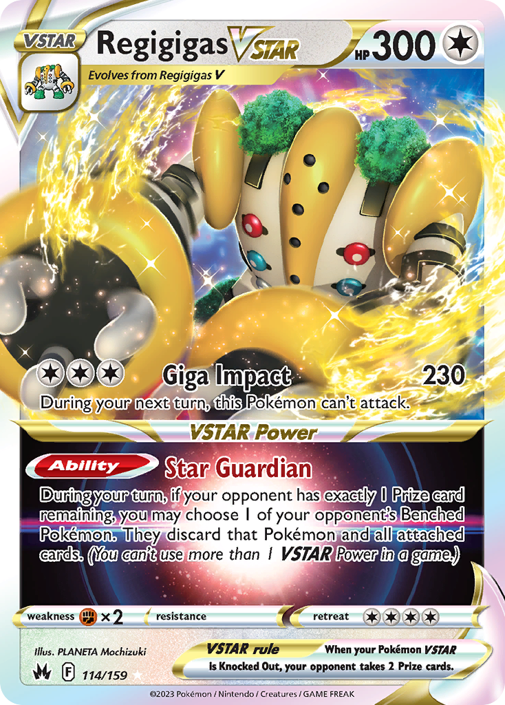 Regigigas VSTAR (114/159) - Crown Zenith Pokémon Card