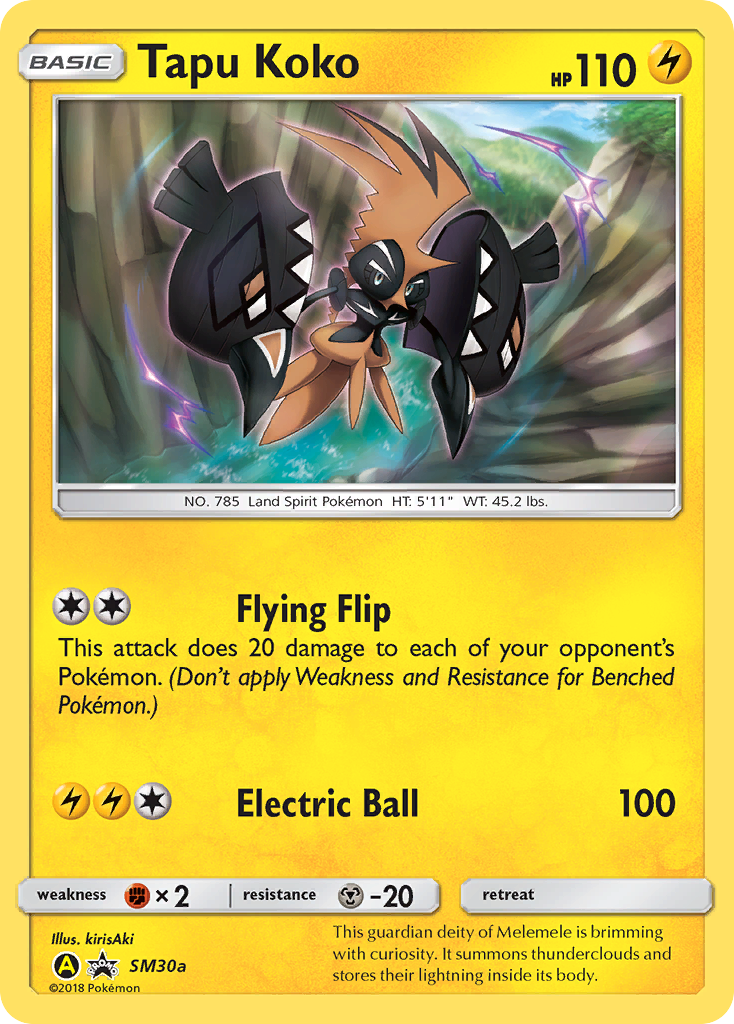 Tapu Koko (SM30a) - SM Black Star Promos Pokémon Card