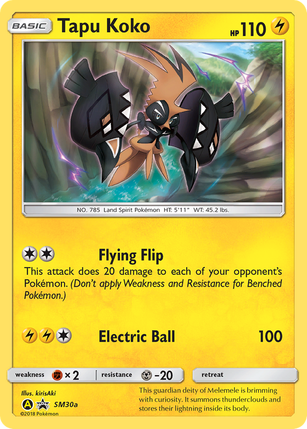 Tapu Koko (SM30a) - SM Black Star Promos