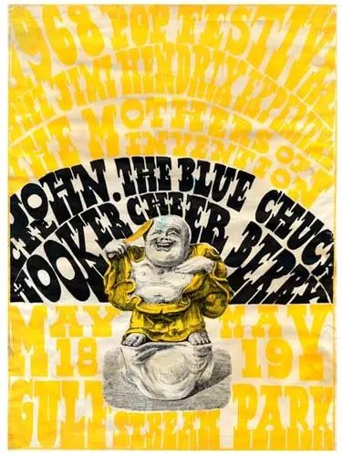 Jimi Hendrix Miami Pop Festival 1968 Concert Poster