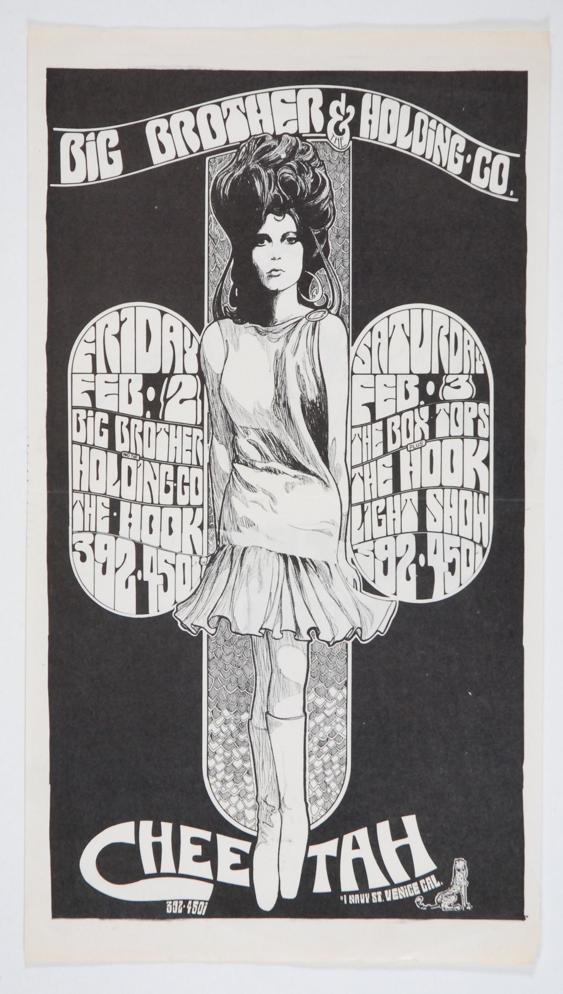 Big Brother & the Holding Company at The Cheetah Club 1968 Concert Poster