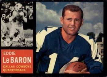 Eddie LeBaron 1962 Topps #38 Sports Card