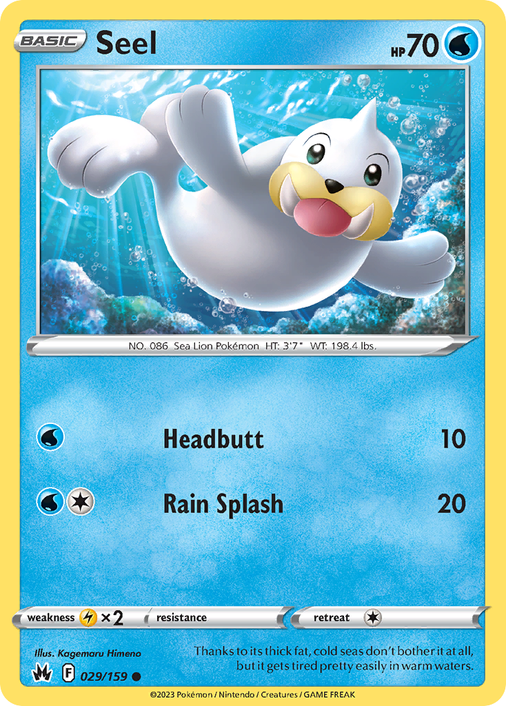 Seel (29/159) - Crown Zenith Pokémon Card