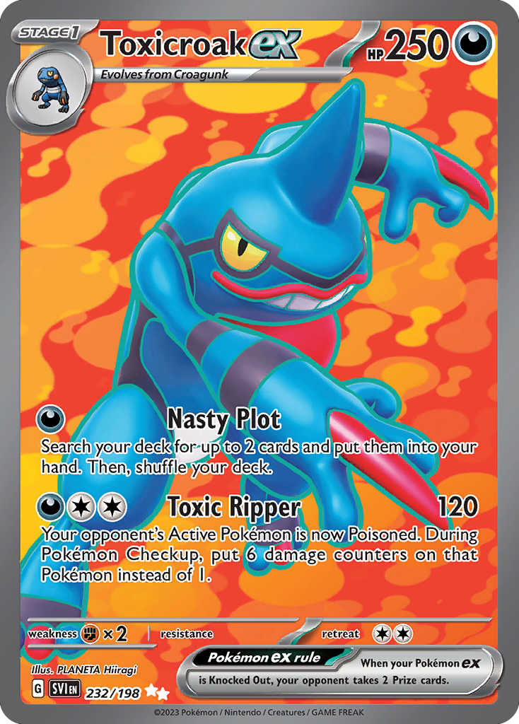 Toxicroak ex (232/198) - Scarlet & Violet Pokémon Card