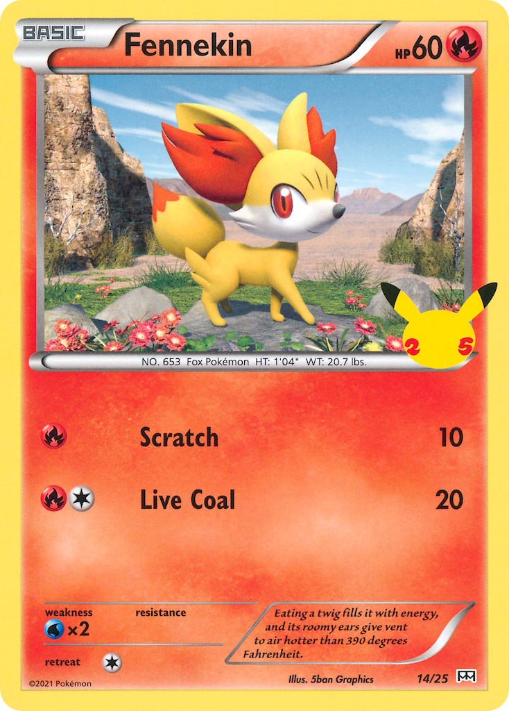 Fennekin (14/25) - McDonald's Collection 2021 Pokémon Card