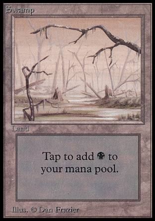 Swamp (Beta) (Brown Tint) Trading Card