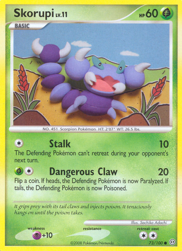 Skorupi (73/100) - Stormfront Pokémon Card