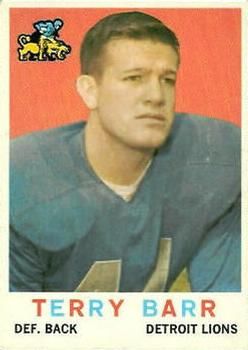 Terry Barr 1959 Topps #14 Sports Card