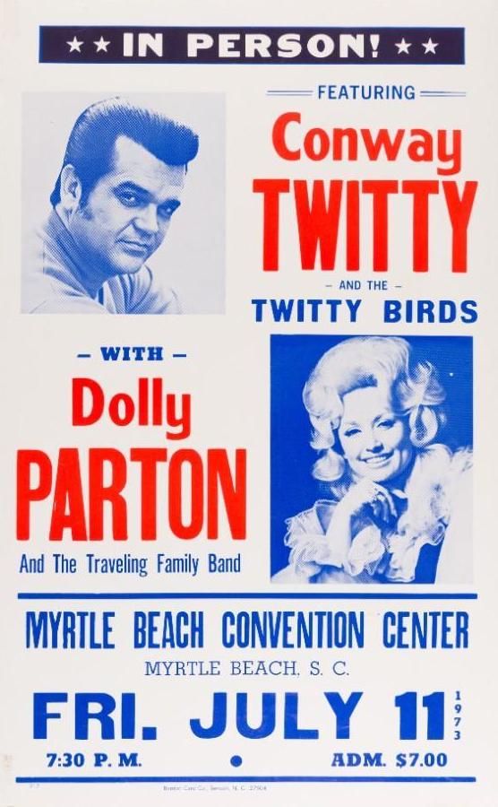 Conway Twitty & Dolly Parton Myrtle Beach Convention Center 1973 Value