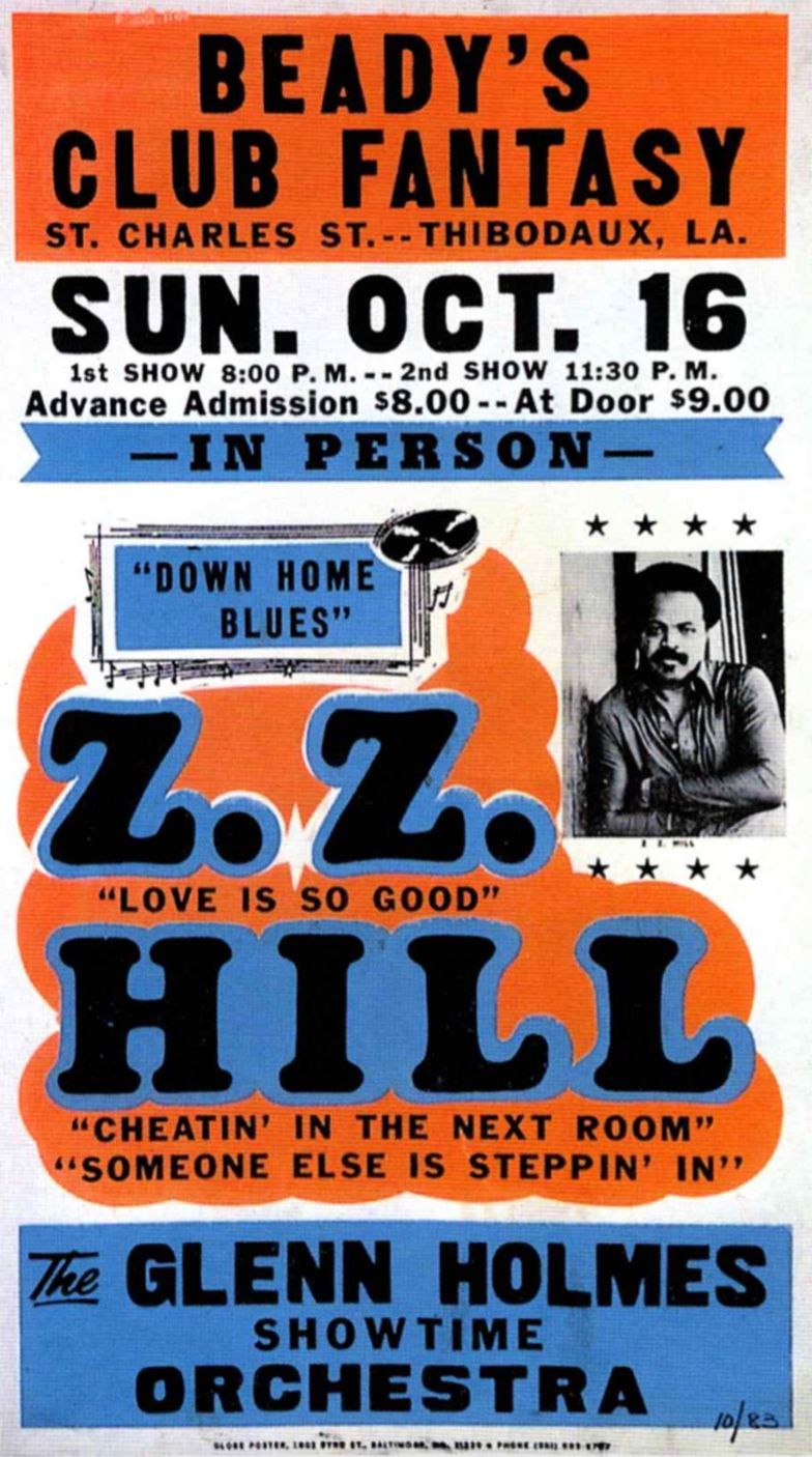 AOR-1.43 ZZ Hill Beady’s Club Fantasy 1983 Concert Poster