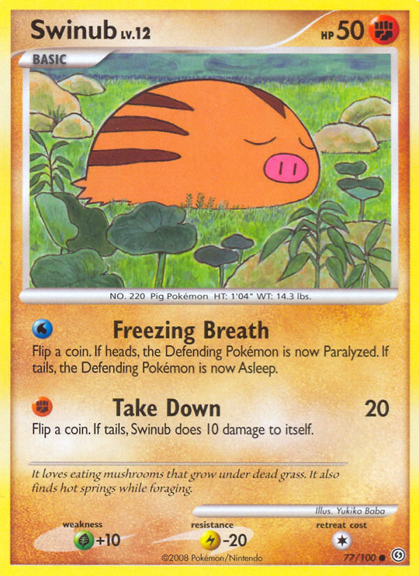 Swinub (77/100) - Stormfront Pokémon Card