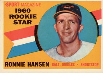 Ronnie Hansen 1960 Topps #127 Sports Card
