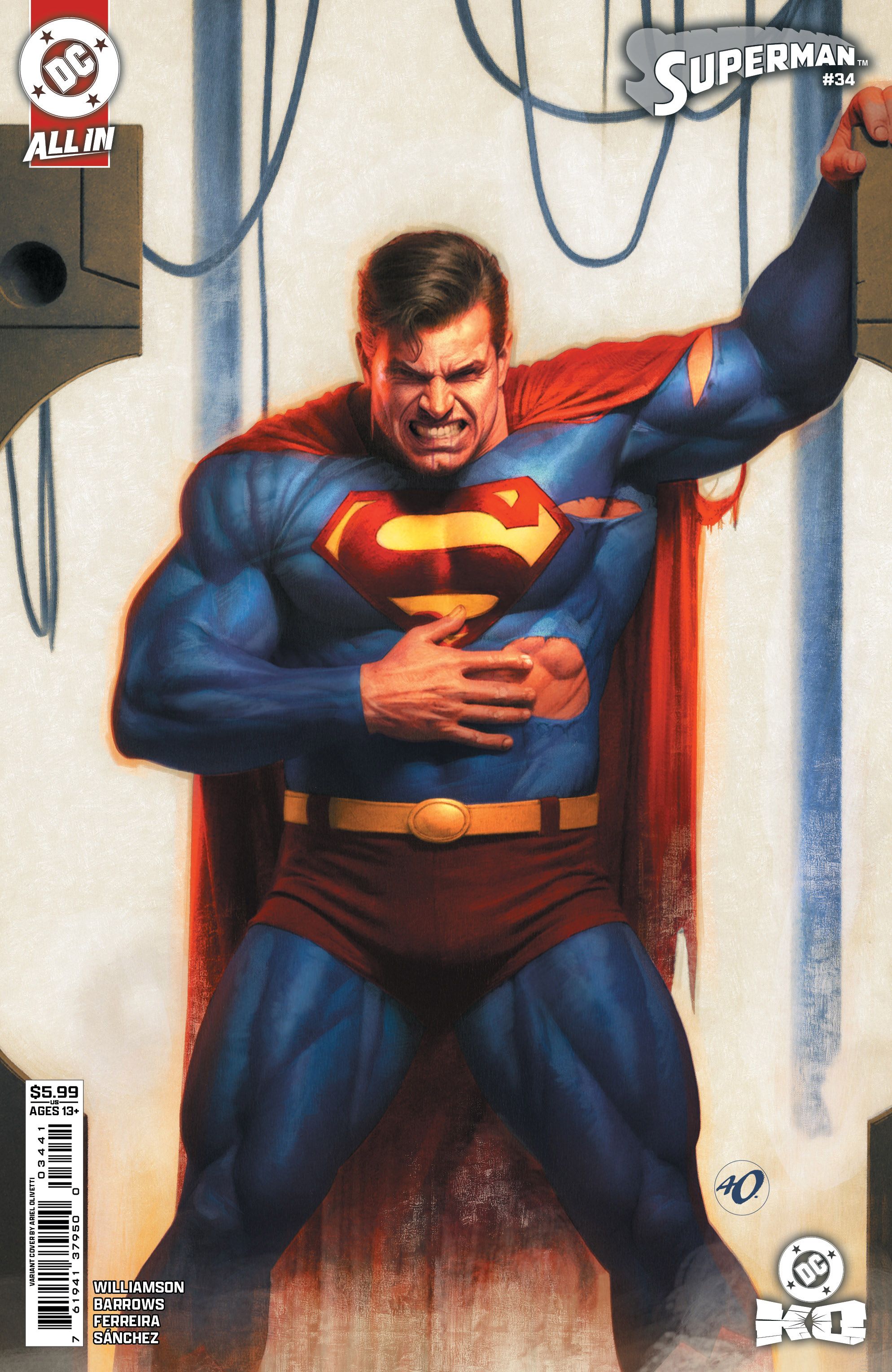 Superman #34 (Cvr D Ariel Olivetti Card Stock Variant) Comic