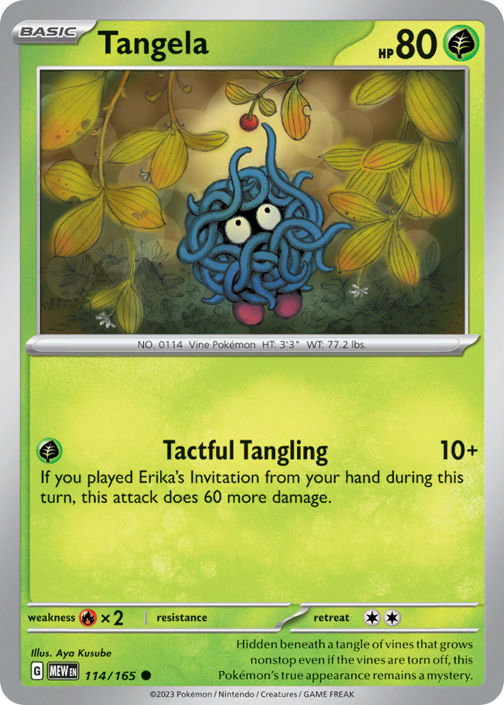 Tangela (114/165) - 151 Pokémon Card