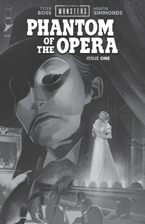 Universal Monsters Phantom Of The Opera #1 (Cvr D Inc 1:25 Joshua Middleton B&W Classic Horror Variant)