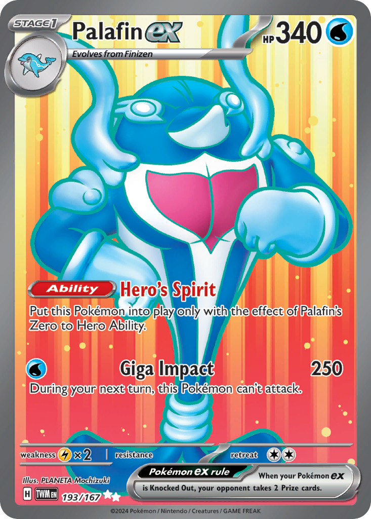 Palafin ex (193/167) - Twilight Masquerade Pokémon Card