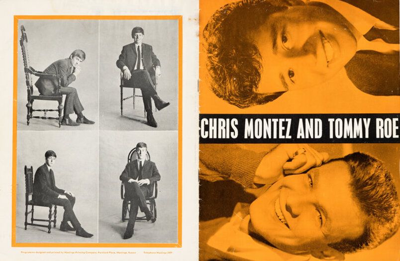 The Beatles with Tommy Roe & Chris Montez UK Concert Program 1963 Concert Poster