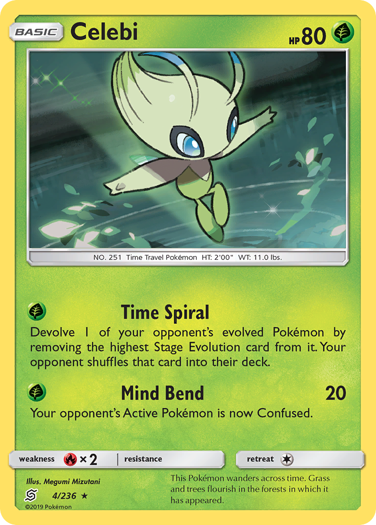 Celebi (4/236) - Unified Minds Pokémon Card