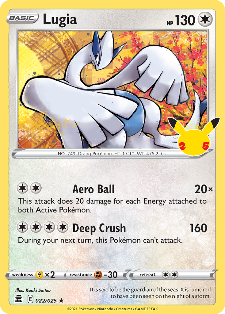 Lugia (22/25) - Celebrations Pokémon Card