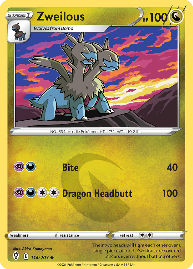 Zweilous (114/203) - Evolving Skies Pokémon Card