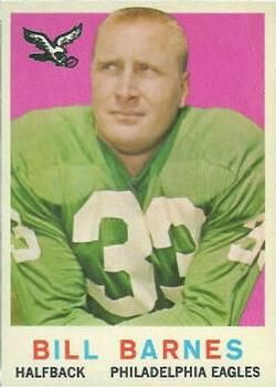 Bill Barnes 1959 Topps #25 Sports Card
