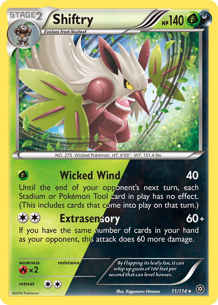 Shiftry (11/114) - Steam Siege Pokémon Card