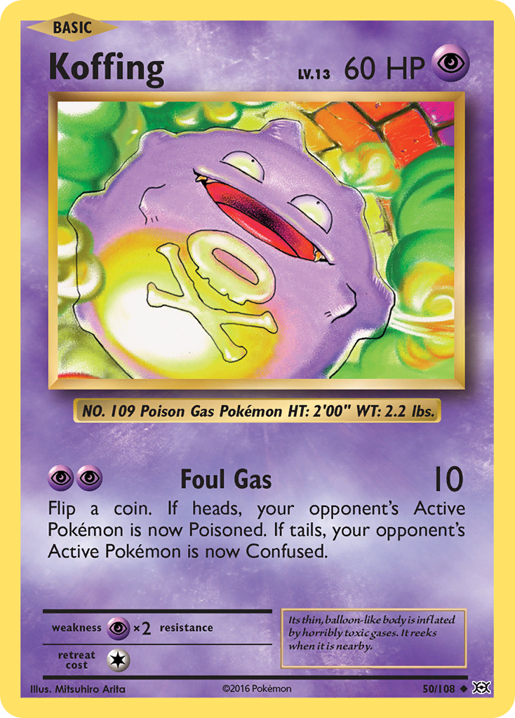 Koffing (50/108) - Evolutions Pokémon Card