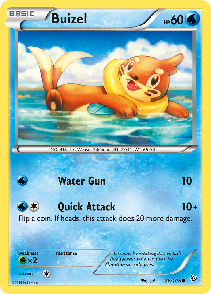 Buizel (28/106) - Flashfire Pokémon Card