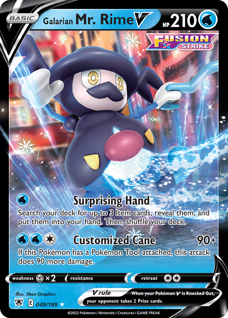 Galarian Mr. Rime V (49/189) - Astral Radiance Pokémon Card