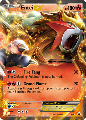 Entei EX (13/108) - Dark Explorers