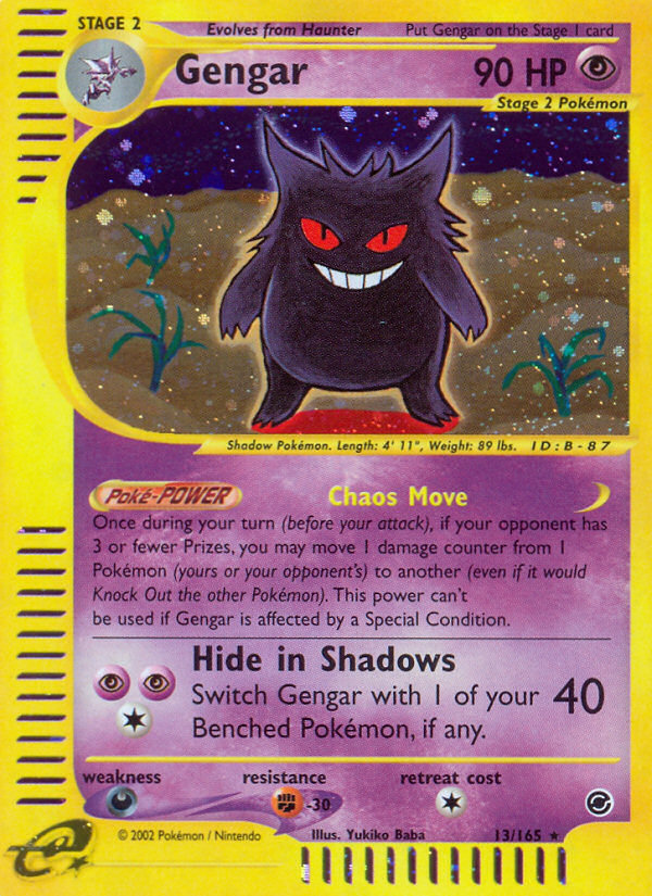 Gengar (13/165) - Expedition Base Set Pokémon Card