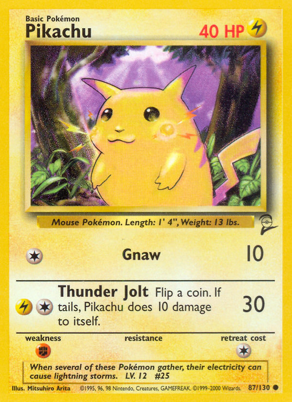 Pikachu (87/130) - Base Set 2 Pokémon Card