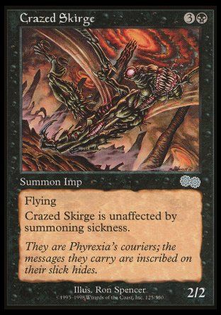 Crazed Skirge (Urza's Saga) Trading Card