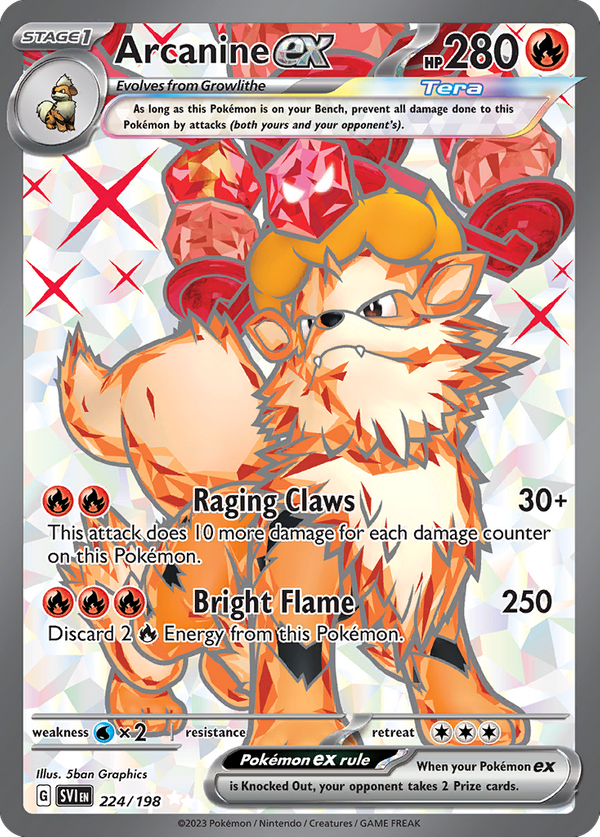 Arcanine ex (224/198) - Scarlet & Violet