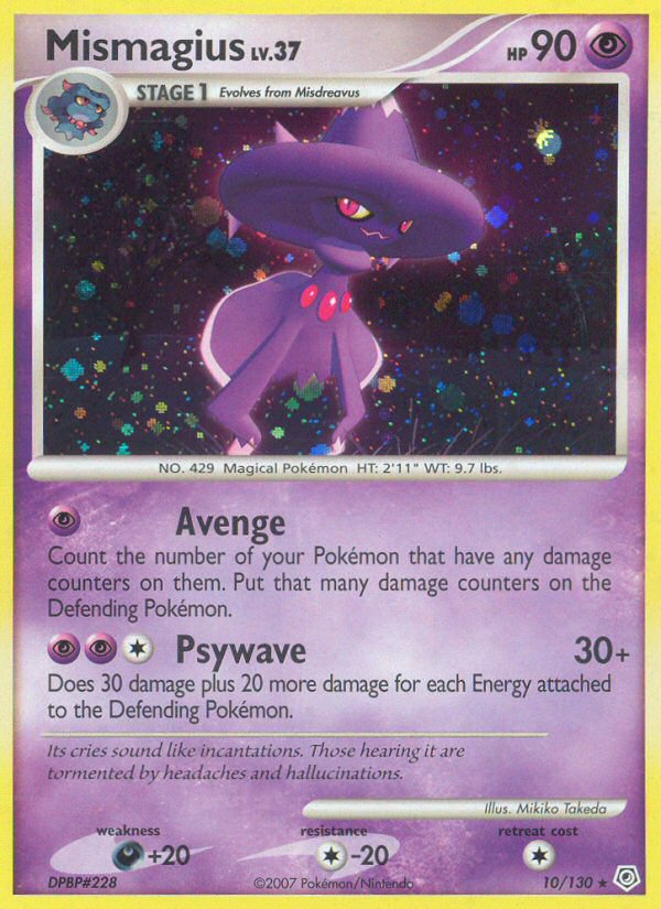 Mismagius (10/130) - Diamond & Pearl Pokémon Card