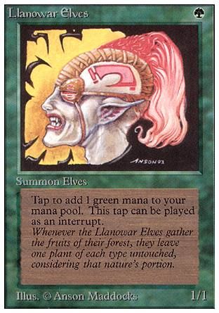 Llanowar Elves (Unlimited) Trading Card